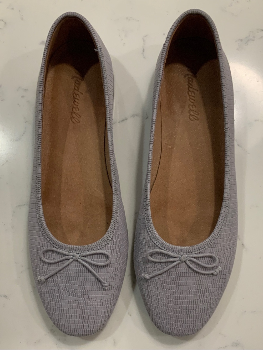 Madewell Gray Bow Ballet Flats